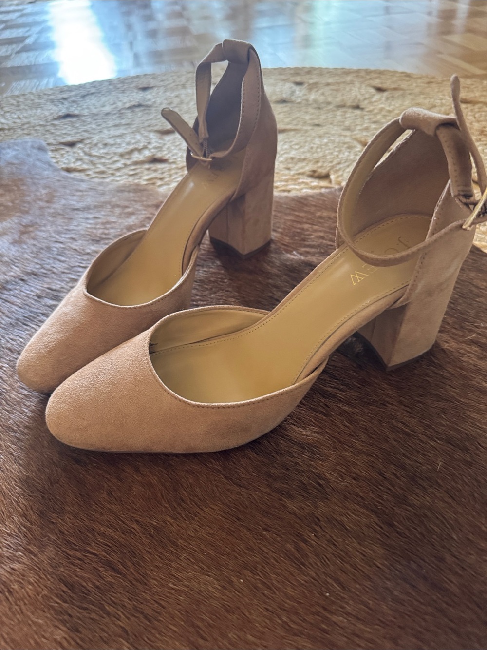 J. Crew Outlet Suede Ankle-Strap Block Heels